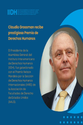 Presidente de la Asamblea General del IIDH recibe prestigioso Premio de Derechos Humanos