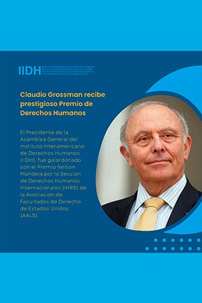 Presidente de la Asamblea General del IIDH recibe prestigioso Premio de Derechos Humanos