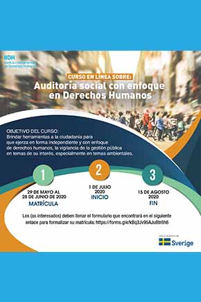 Curso en línea sobre auditoría social con enfoque en derechos humanos