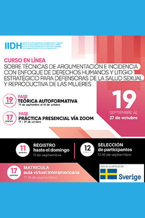 Curso en línea sobre de técnicas de argumentación e incidencia con enfoque de derechos humanos y litigio estratégico