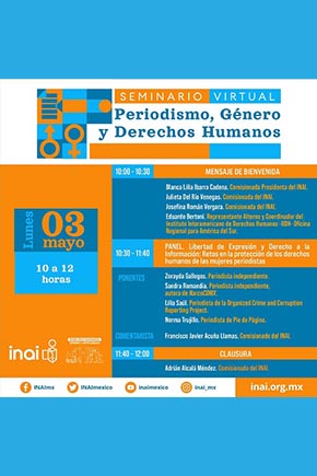 Seminario Virtual “Periodismo, Género y Derechos Humanos”
