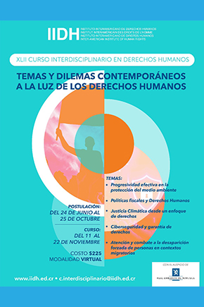 XLII Curso Interdisciplinario en Derechos Humanos “Temas y Dilemas Contemporáneos a la Luz de los Derechos Humanos”
