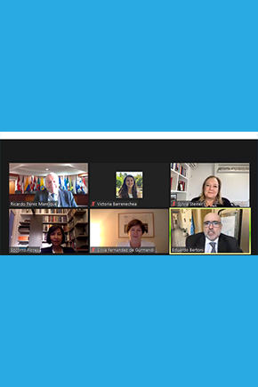 Seminario web denominado “20 años de la Corte Penal Internacional: logros y desafíos futuros”