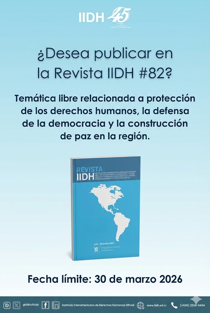 Presentación de artículos para la Revista IIDH número 82
